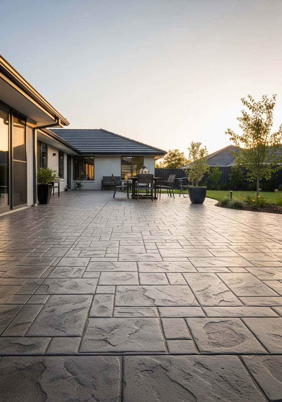 15 Stamped Concrete Patio Ideas That Look Expensive