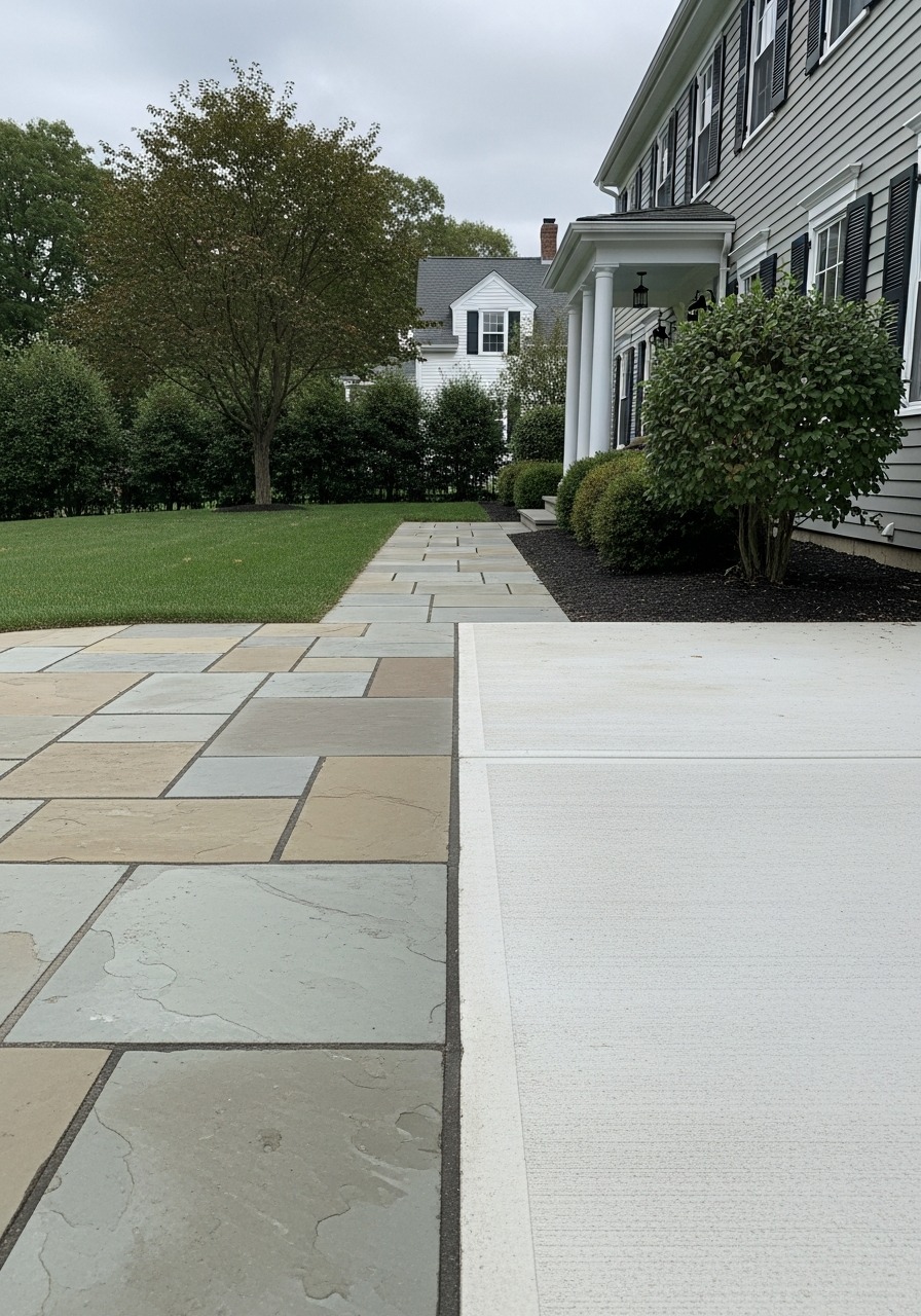 Flagstone vs Concrete Walkway: An Honest Comparison